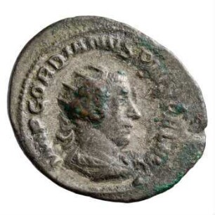 Münze, Antoninian, 243 - 244 n. Chr.