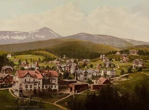17527. P.Z. - Riesengebirge - Ober-Krummhübel mit Schneekoppe