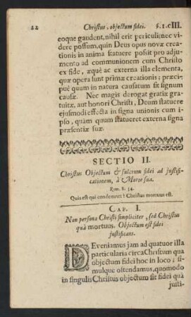 Cap. I. Non persona Christi simpliciter ...