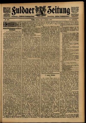 Zweite Ausgabe vom Freitag, den 09. Oktober 1903.