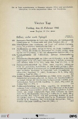 Silber, siehe auch Spiegel (Nr. 609-638)