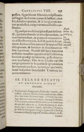 IX. Tela Ex Relatis Et Adversis Depromuntur.