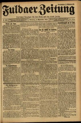 Ausgabe vom Dienstag, den 06. November 1923.