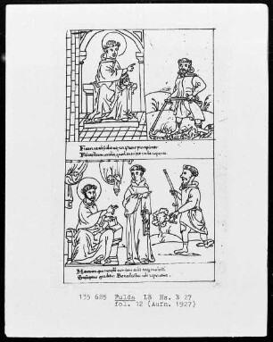 Illustrationen zur Vita Sancti Benedicti & Bis-Bini-Vita — ---, Folio 12rectoBildseite