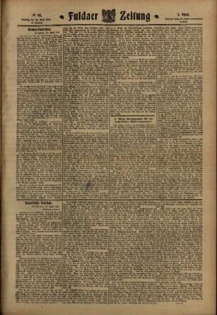 Zweite Ausgabe vom Samstag, den 30. April 1910.