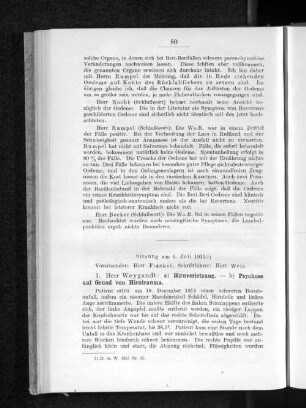 Sitzung am 6. Juli 1915.
