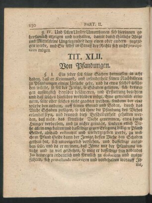Tit. XLII. Von Pfandungen.