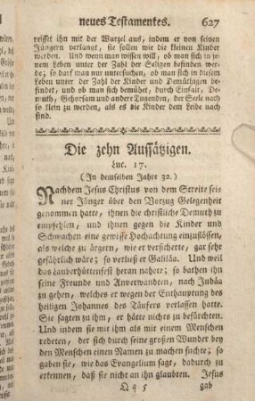 Die zehn Aussätzigen. Luc. 17.
