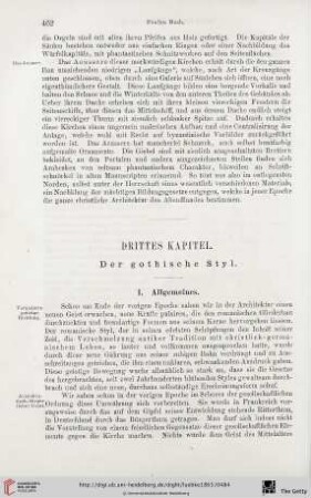 Drittes Kapitel: Der gothische Styl