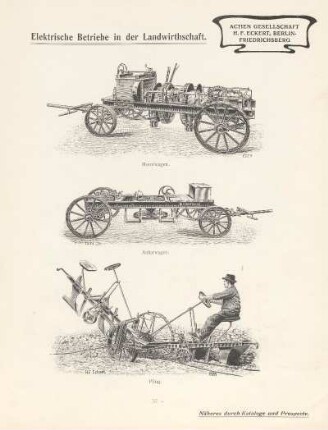 Elektrische Betriebe in der Landwirthschaft