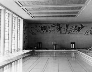 Rom. Piscina coperta (nach 1930; C.Constantini). Inneres der Schwimmhalle