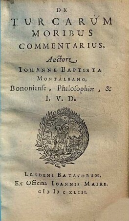 De Turcarum moribus commentarius
