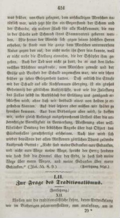 451-466 Zur Frage des Traditionalismus : Fortsetzung