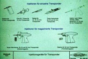 Injektionsgeräte für Transponder