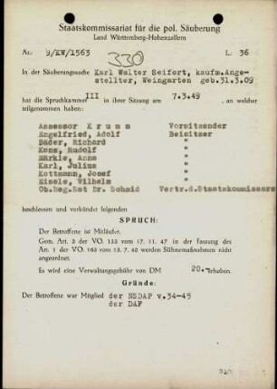 Seifert, Karl Walter