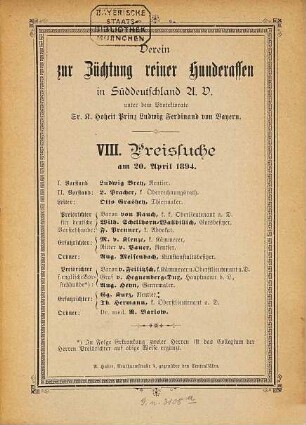 Preis-Suche. 8. 1894, 20. Apr.