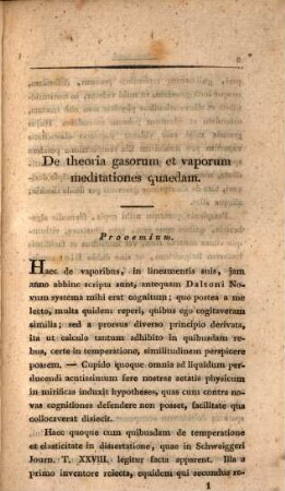 De theoria gasorum et vaporum meditationes : Diss. inaug.