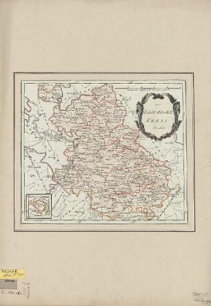 Karte des Kreises Leipzig, ca. 1:300 000, Kupferstich, 1791