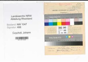 Entnazifizierung Johann Czycholl , geb. 04.01.1902 (Justizbeamter)