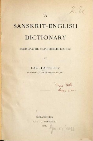 A Sanskrit-English dictionary : Based upon the St. Petersburg lexicons