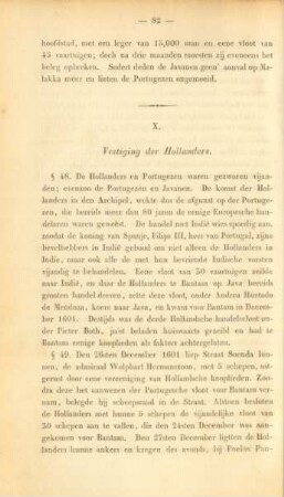 X. Vestiging der Hollanders
