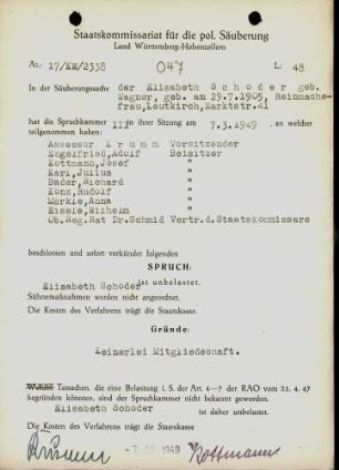 Schoder, Elisabeth, geb. Wagner