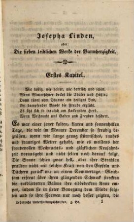 Josepha Linden, oder die sieben leiblichen Werk der Barmherzigkeit