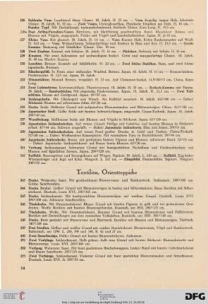 Textilien, Orientteppiche (Nr. 243-269)