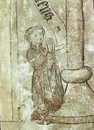 Schmerzensmann mit Leidenswerkzeugen und zwei Stifterfiguren