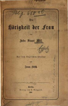 Die Hörigkeit der Frau