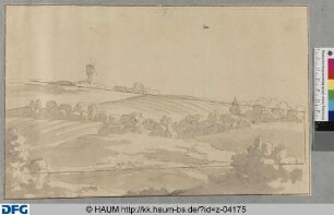 Dörfer in Landschaft. Maschinen-Teil