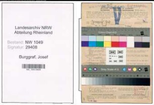Entnazifizierung Josef Burggraf , geb. 17.11.1895 (Ingenieur)