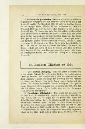 56. Napoleons Wiederkehr und Ende