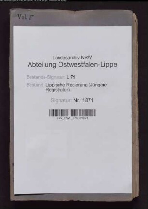 Verwaltung der Leihekasse, Band 5