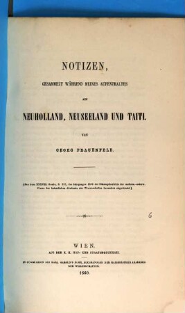 Zoologische Abhandlungen : (Aus den Sitzungsberichten der mathem. - naturn. Classe der Kais. Akademie der Wiss. in Wien besonders abgedruckt.). 6