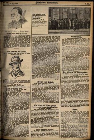 Zweite Ausgabe vom Donnerstag, den 26. September 1929.