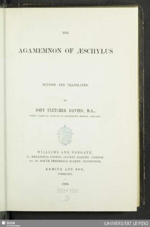 The Agamemnon of Aeschylus