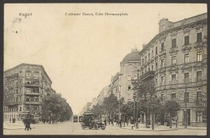 Ansichtskarte „Cottbuser Damm, Ecke Hermannplatz“