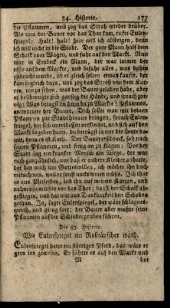 Die 85. Historie. Wie Eulenspiegel ein Roßtäuscher ward