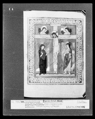 Perikopenbuch — Kreuzigungsgruppe, Folio 28