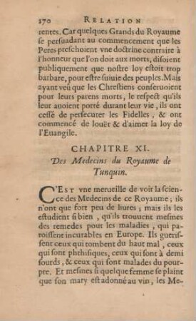 Chapitre XI. Des Medecins du Royaume de Tunquin
