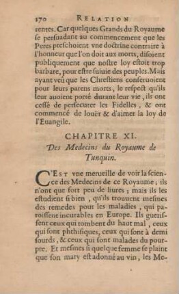 Chapitre XI. Des Medecins du Royaume de Tunquin