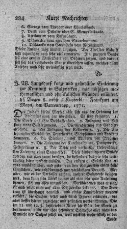 Kurze und gründliche Einleitung zur Kenntniß in Salzwerken.