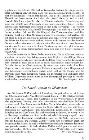 Dr. Schlacht spricht im Johanneum