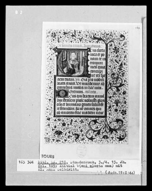Stundenbuch Karls V. — Initiale V mit Heiligen Anna selbdritt, Folio 189