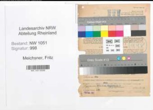 Entnazifizierung Fritz Meichsner , geb. 02.02.1880 (Bahnbeamter)