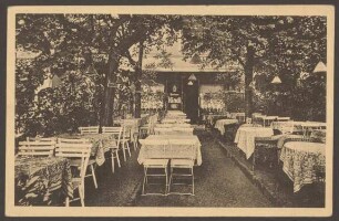 Ansichtskarte Gartenterrasse des Restaurants „Jahn-Stüb´l“ an der Hasenheide