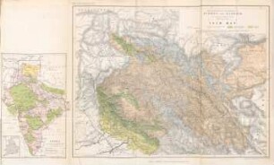India. Jummoo and Kashmir snow map