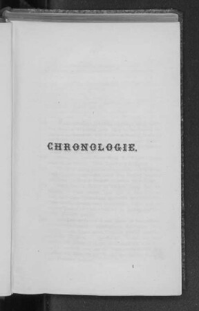 Chronologie.
