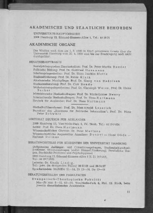 Akademische und Staatliche Behörden
